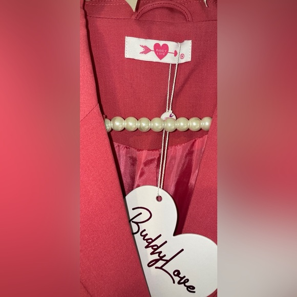 Buddy Love Pink Feather Cuff Suit Jacket - Picture 5 of 12